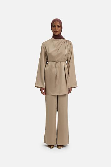 Asymmetric Pleat Blouse
