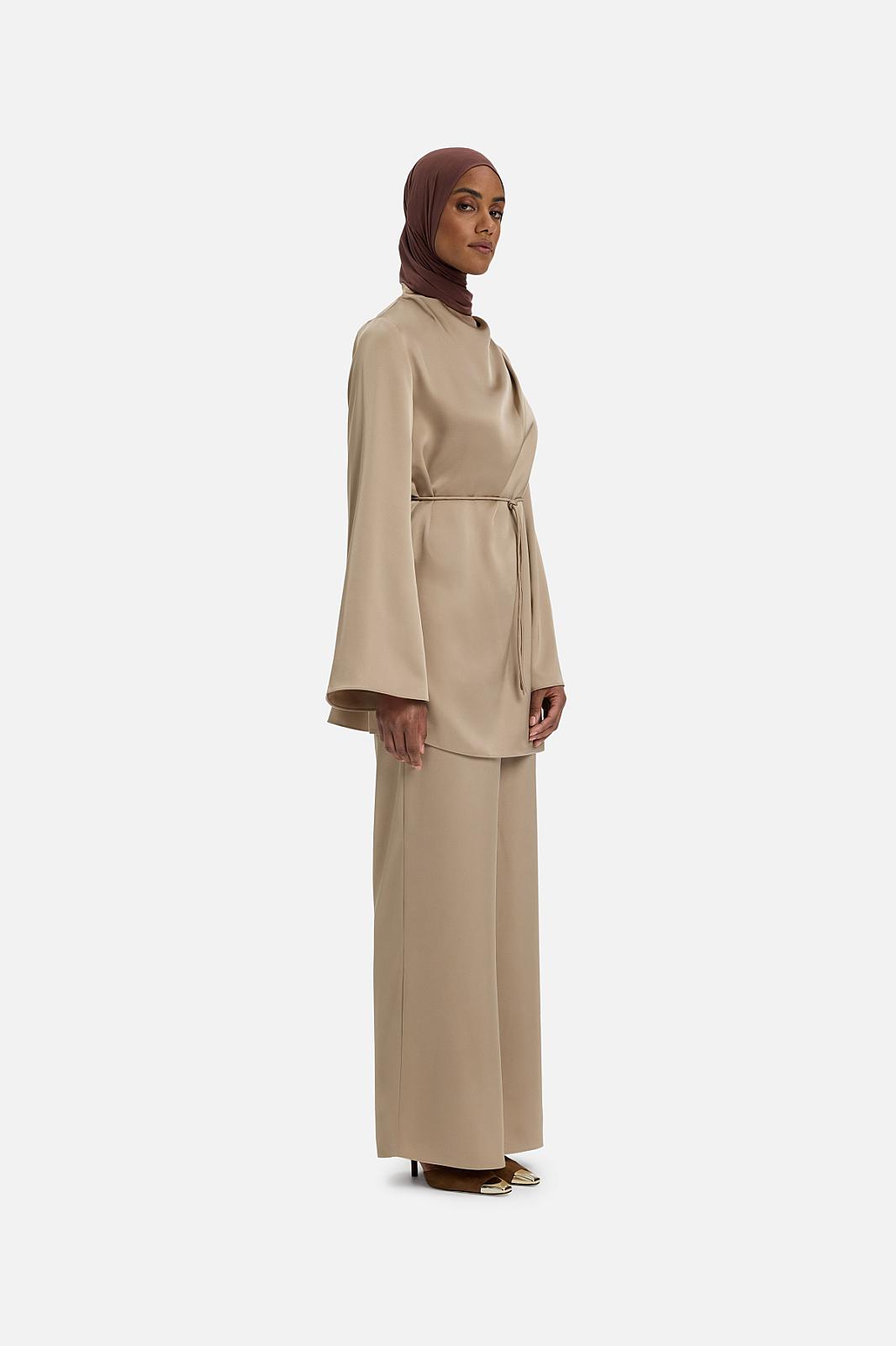 Asymmetric Pleat Blouse