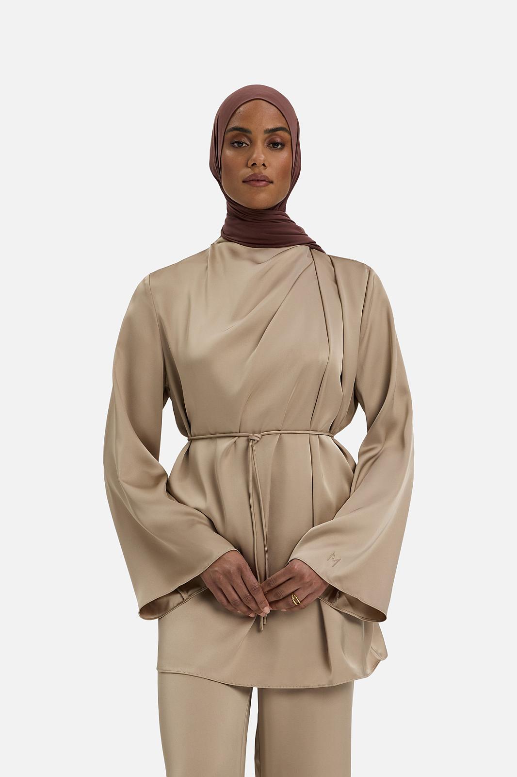 Asymmetric Pleat Blouse