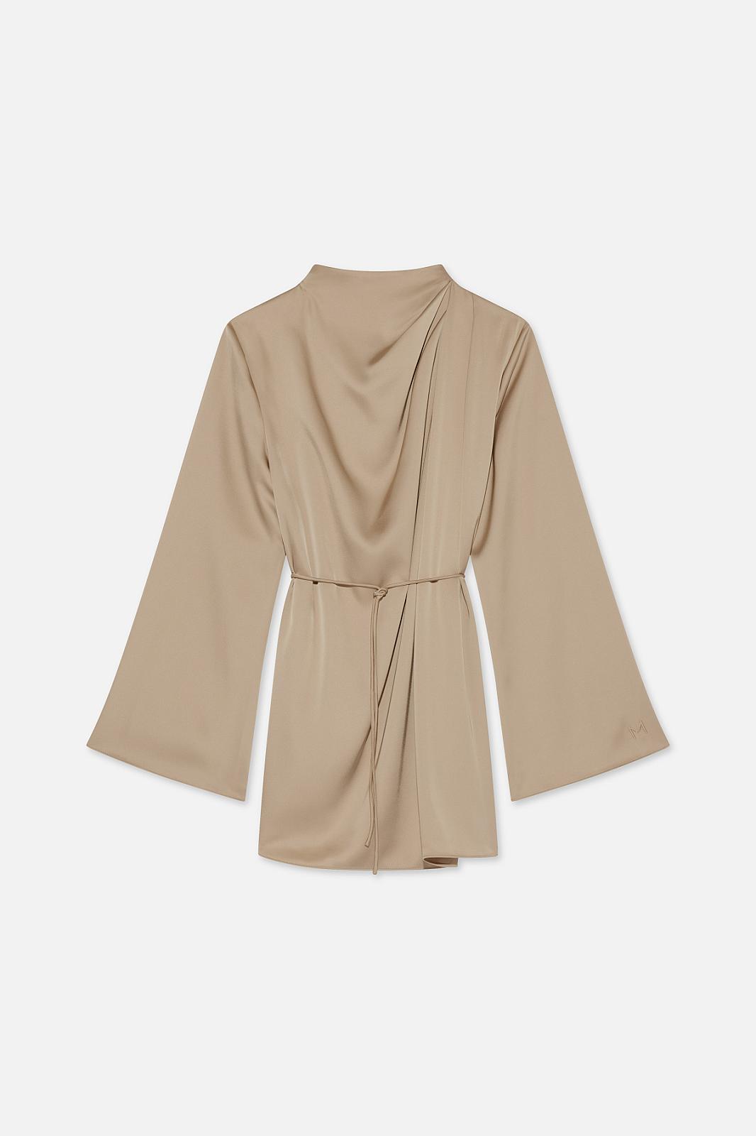 Asymmetric Pleat Blouse