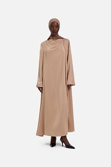 Asymmetric Drape Dress Short