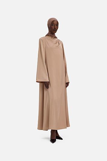 Asymmetric Drape Dress Short