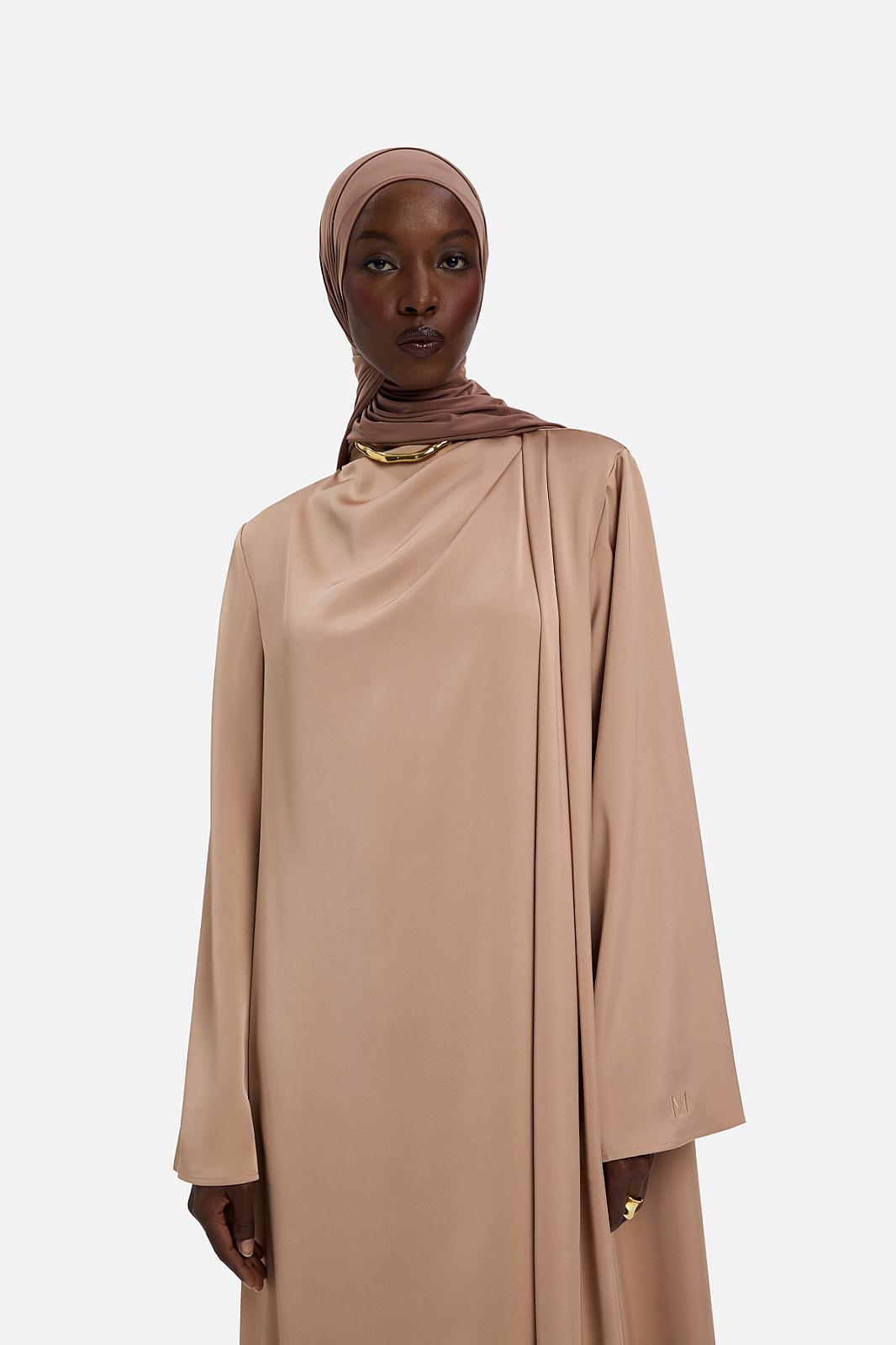 Asymmetric Drape Dress Short