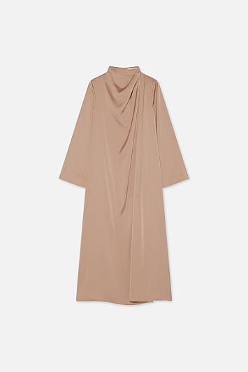 Asymmetric Drape Dress Short