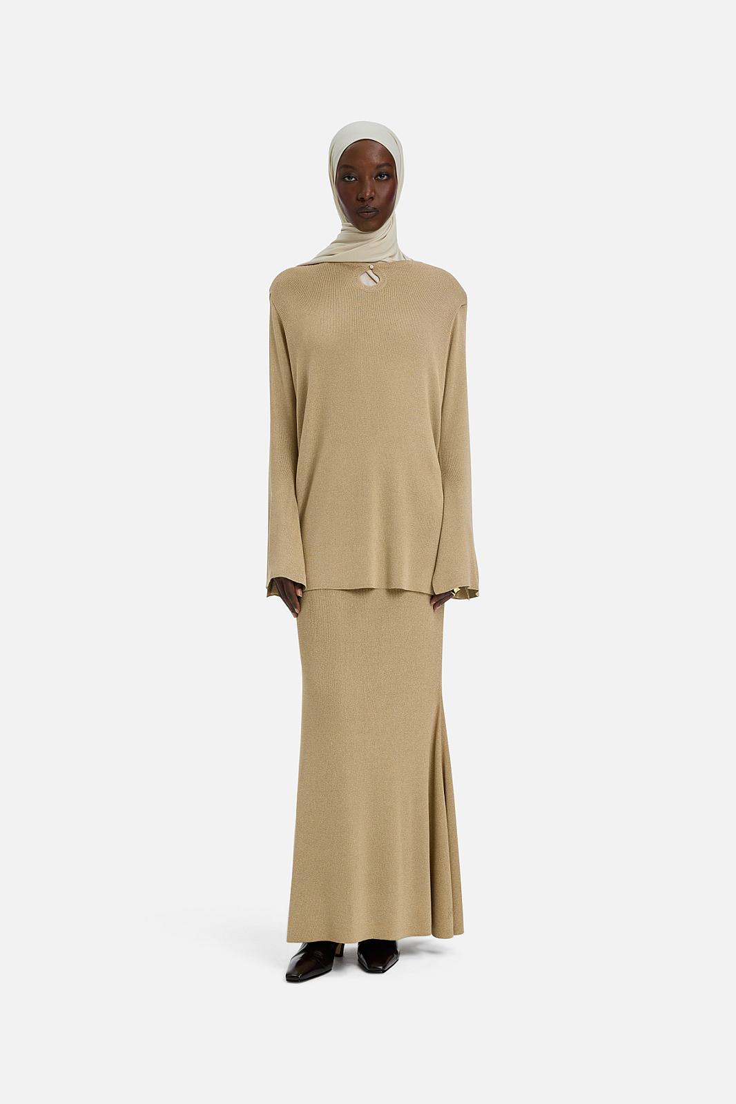 Gilded Knit Skirt