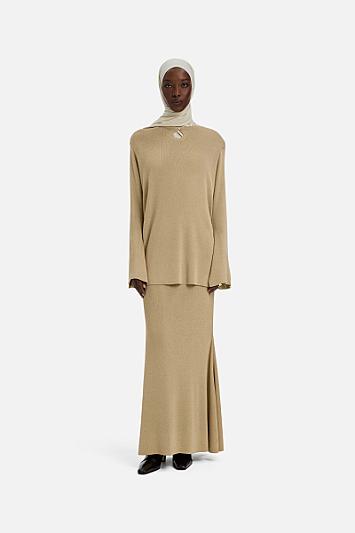 Gilded Knit Skirt