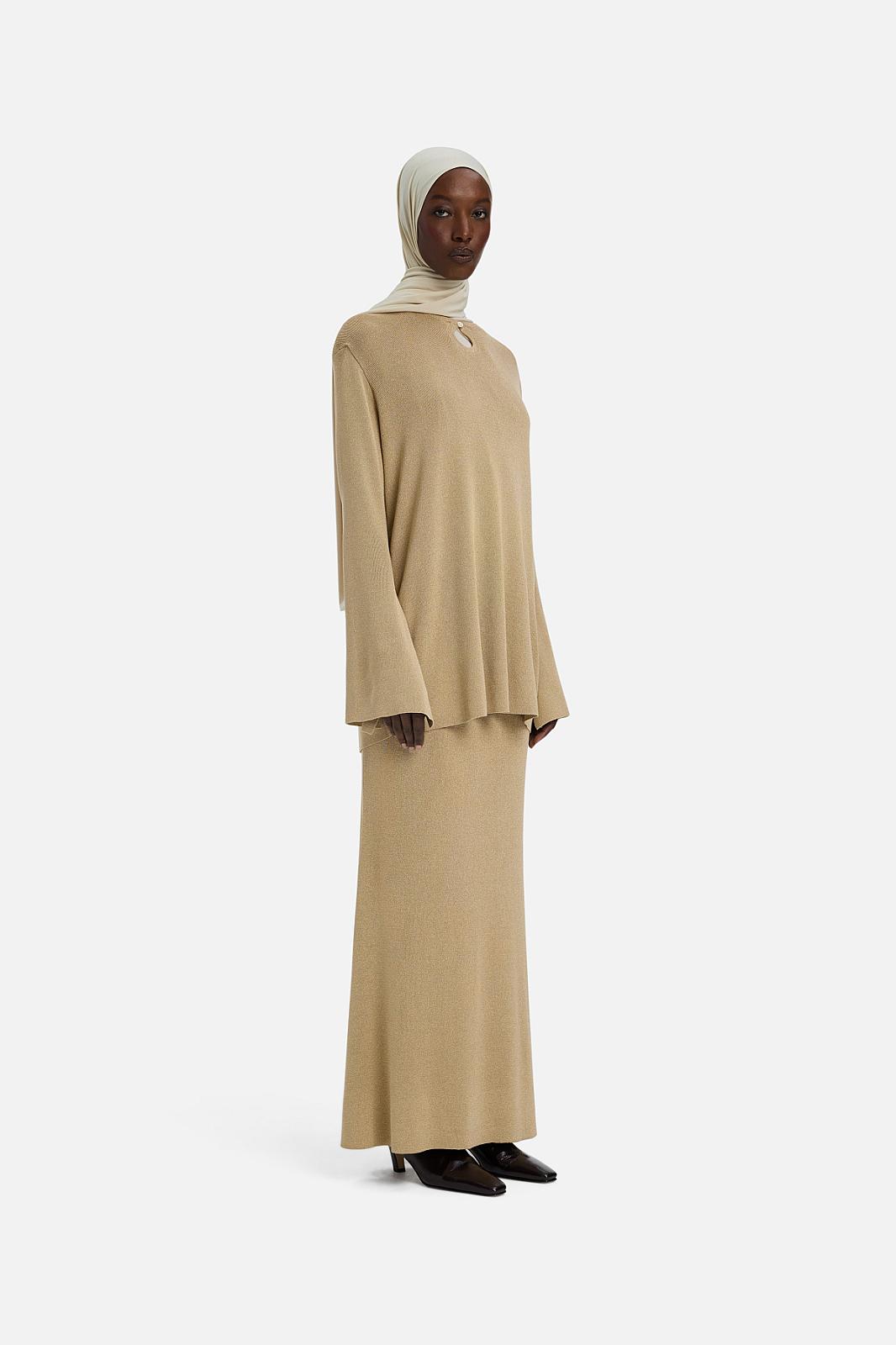 Gilded Knit Skirt