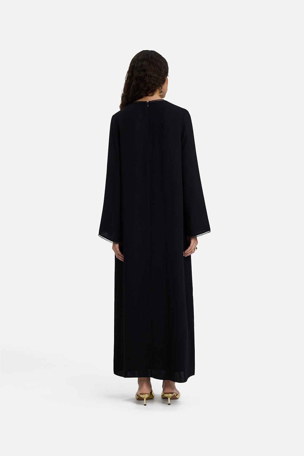 Picot Neck Dress