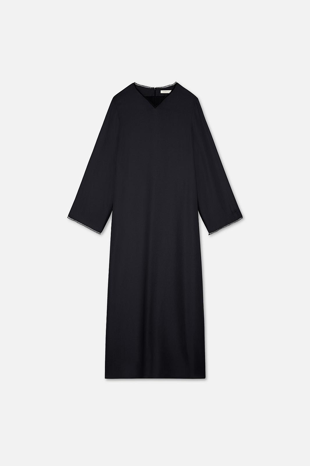 Picot Neck Dress