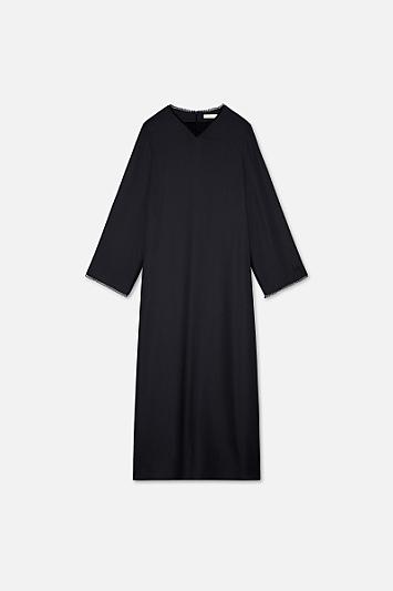 Picot Neck Dress