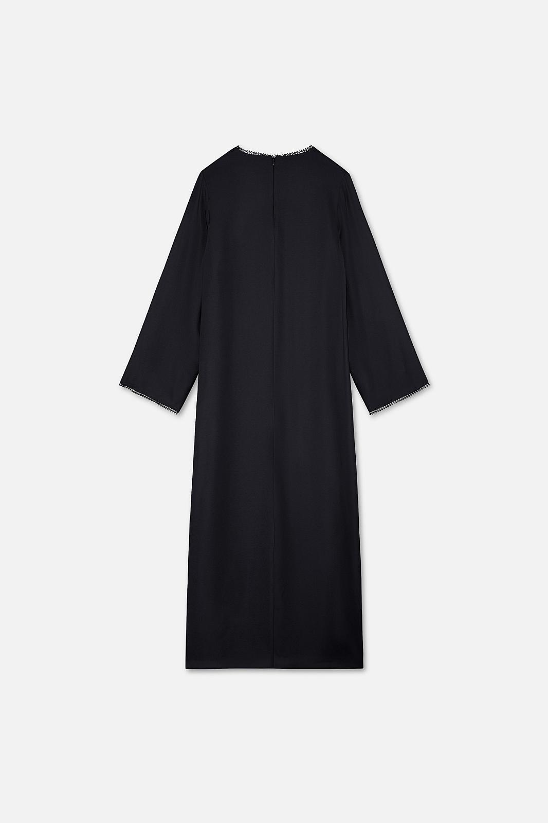 Picot Neck Dress