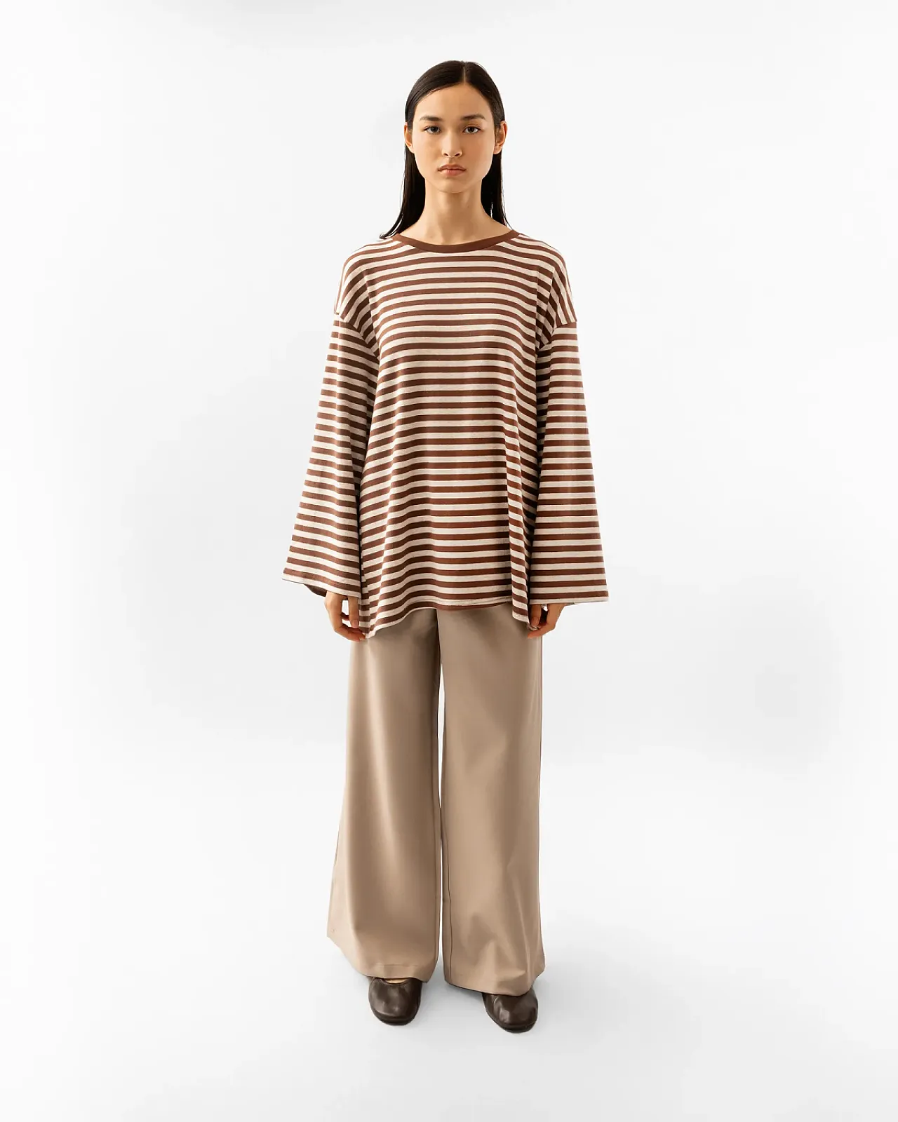Mocha Striped Top