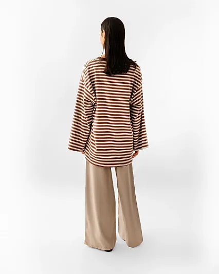 Mocha Striped Top