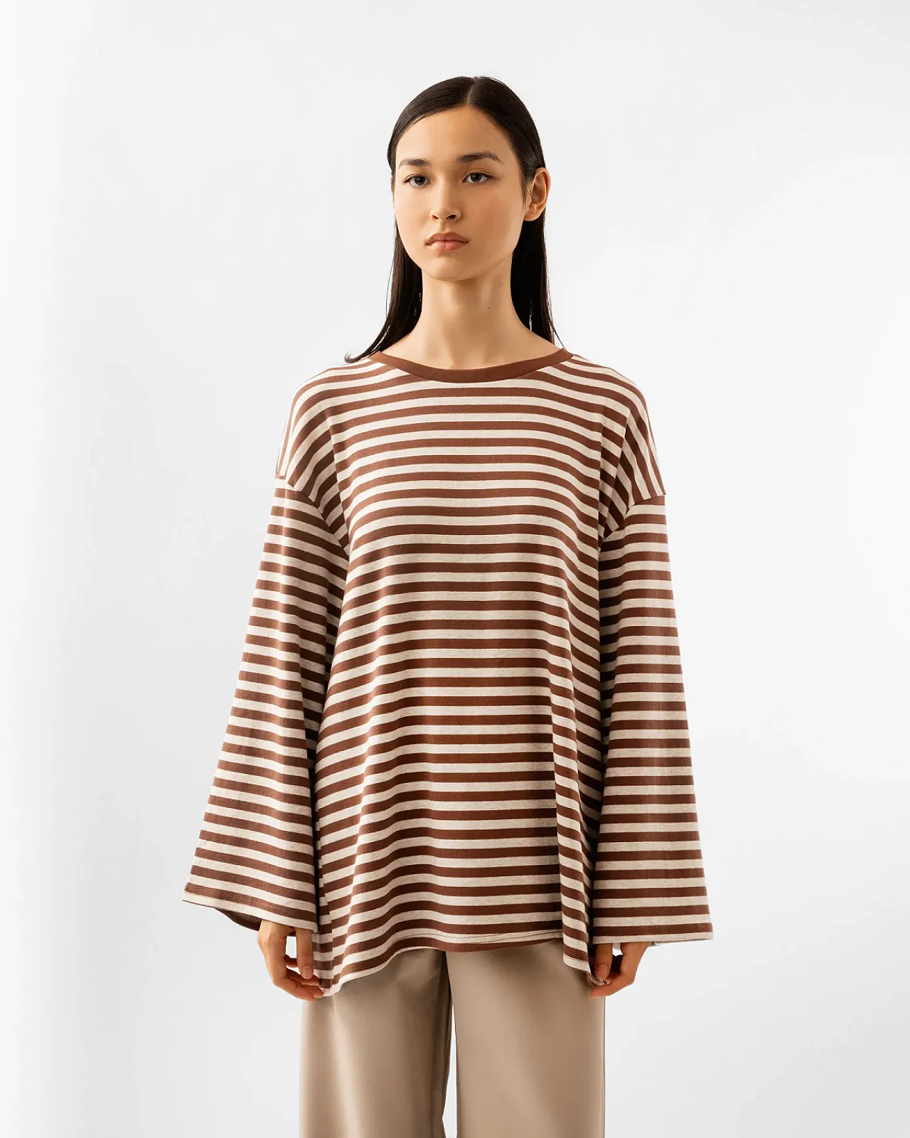 Mocha Striped Top