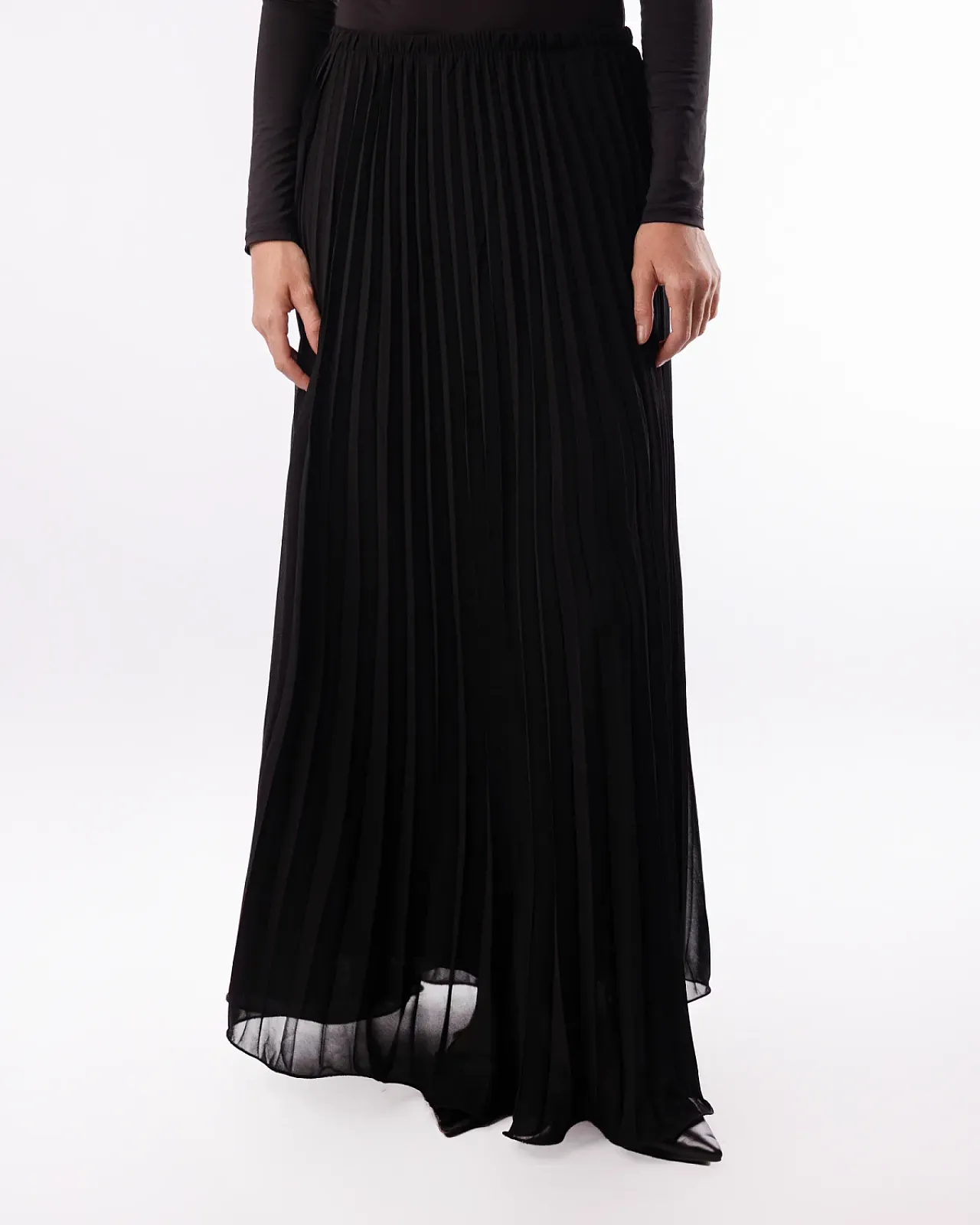 Signature Black Flowy Skirt