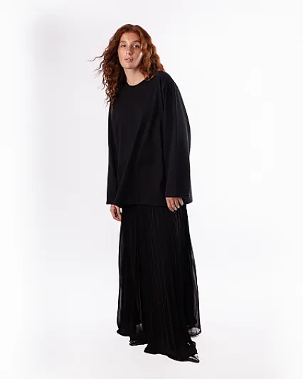 Signature Black Flowy Skirt