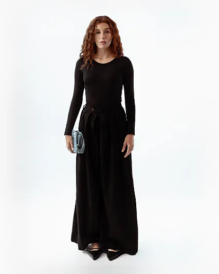 Noir Wide Leg Trousers