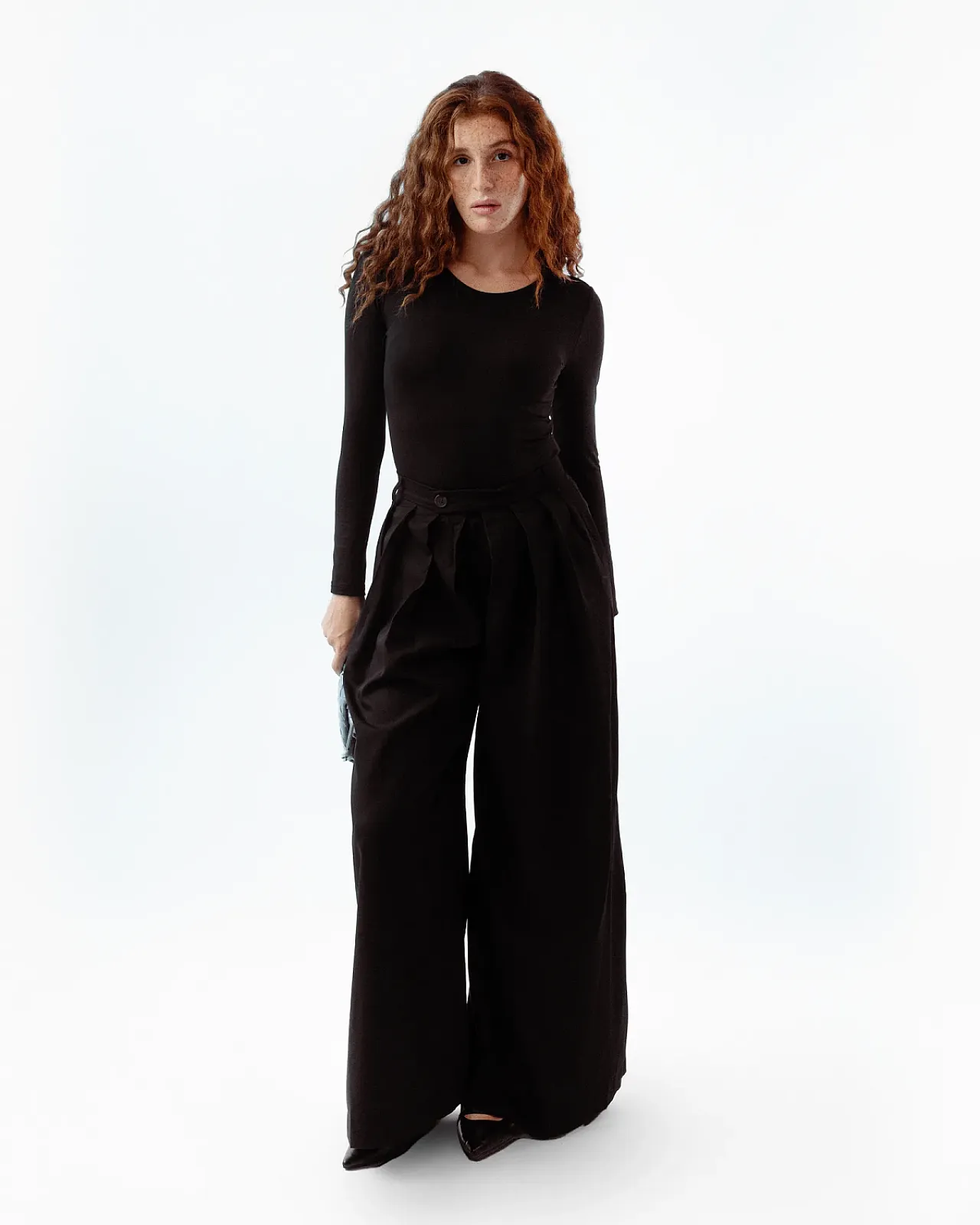 Noir Wide Leg Trousers