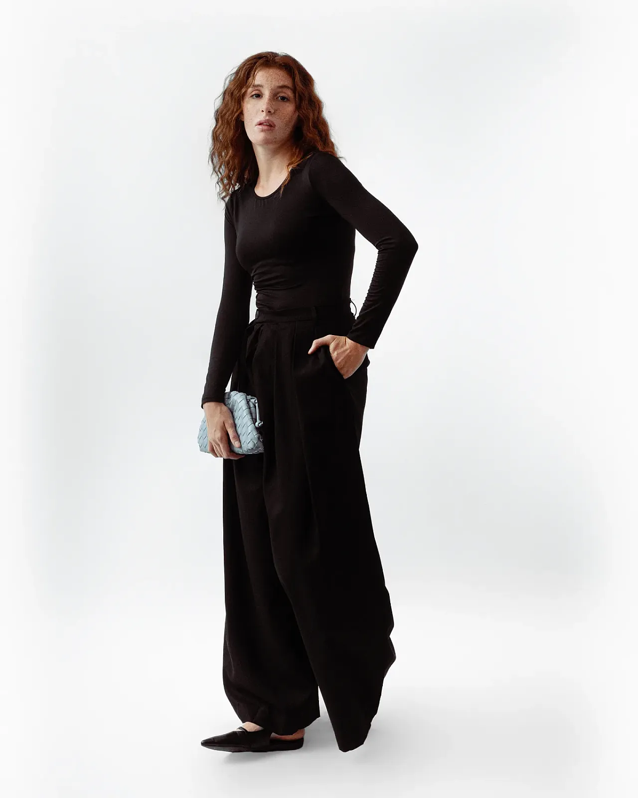 Noir Wide Leg Trousers