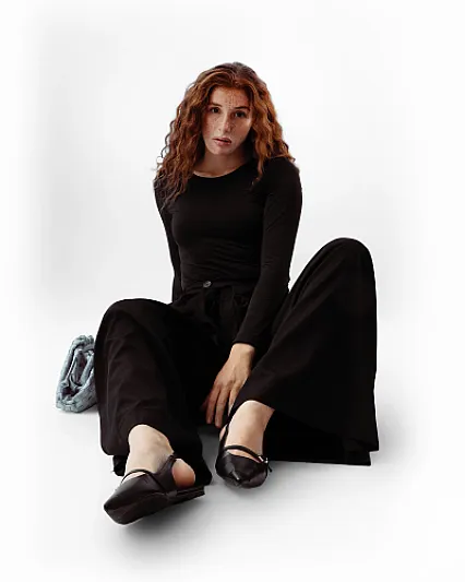 Noir Wide Leg Trousers