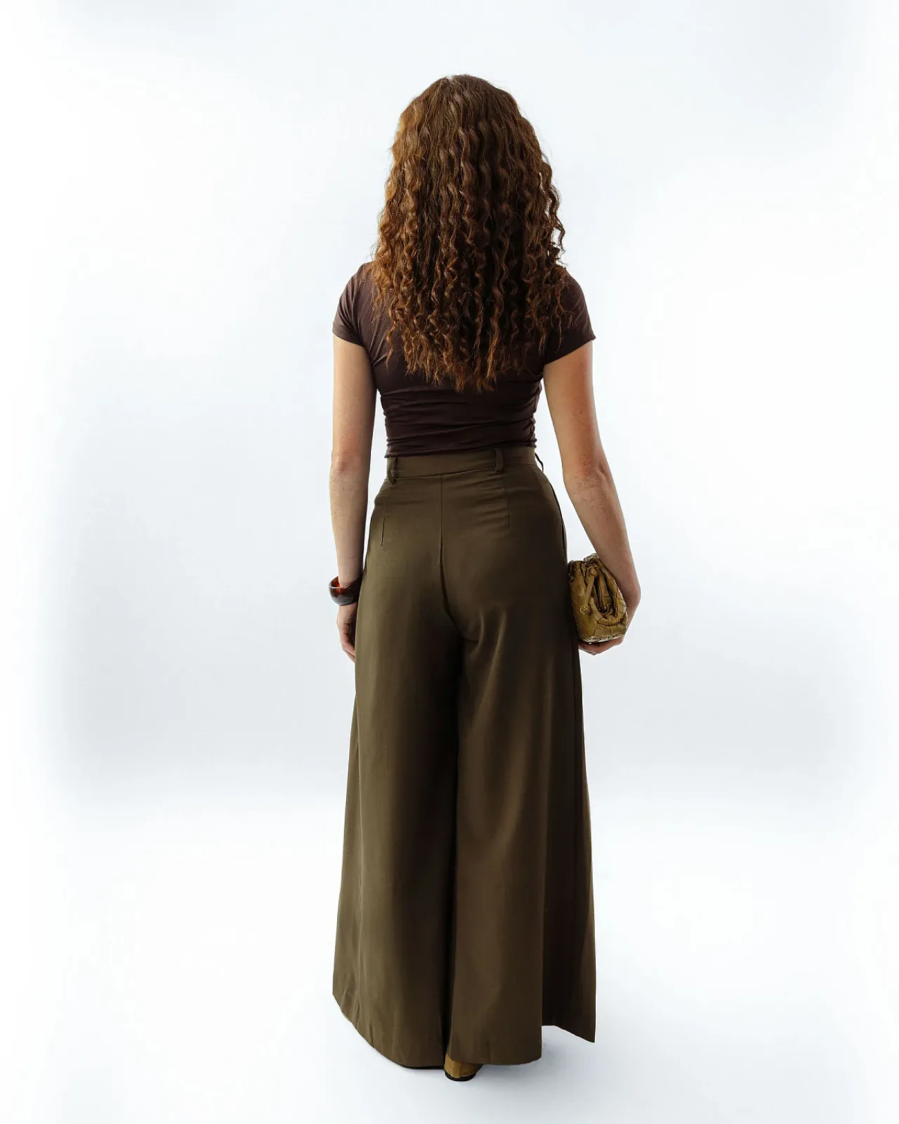 Olive Wide Leg Trousers