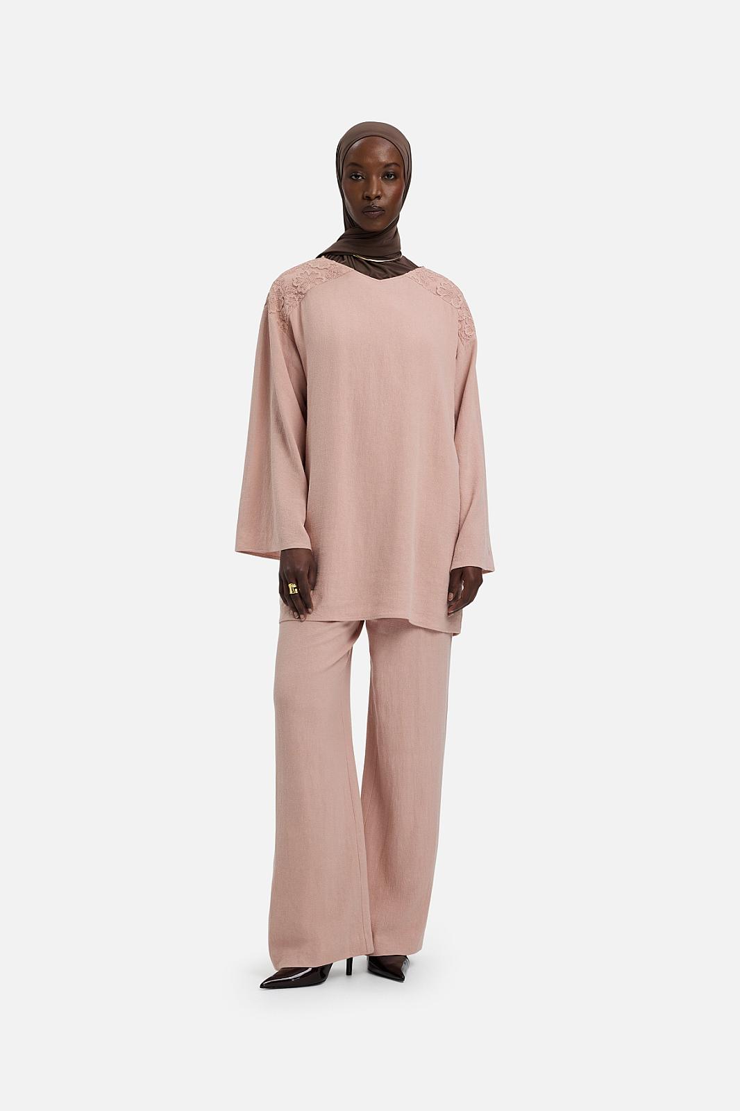 Lace Trim Pants