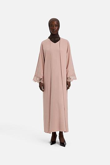 Lace Trim Abaya