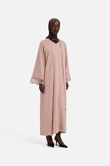 Lace Trim Abaya