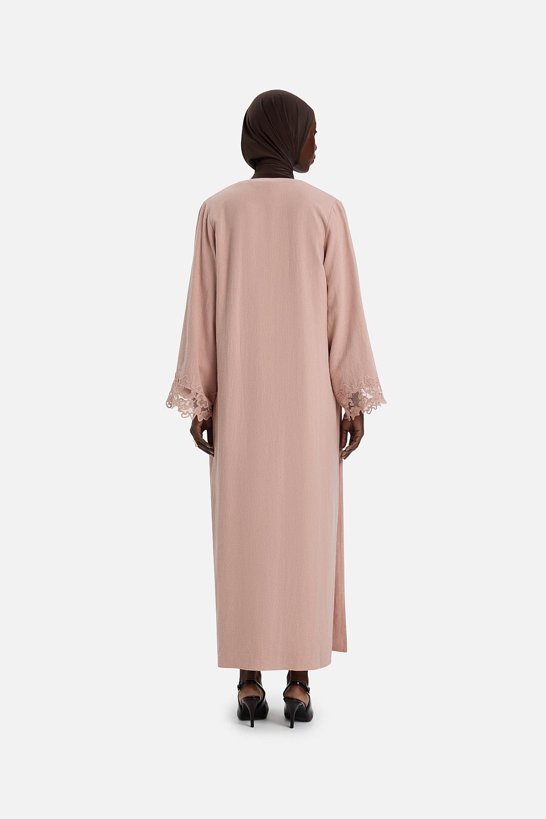 Lace Trim Abaya