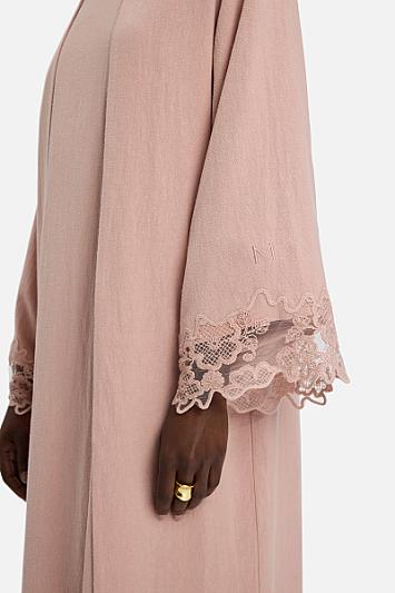 Lace Trim Abaya