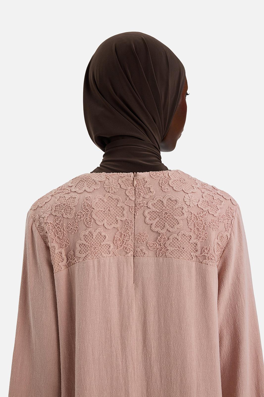 Lace Trim Abaya