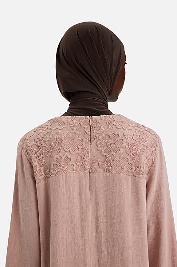 Lace Trim Abaya