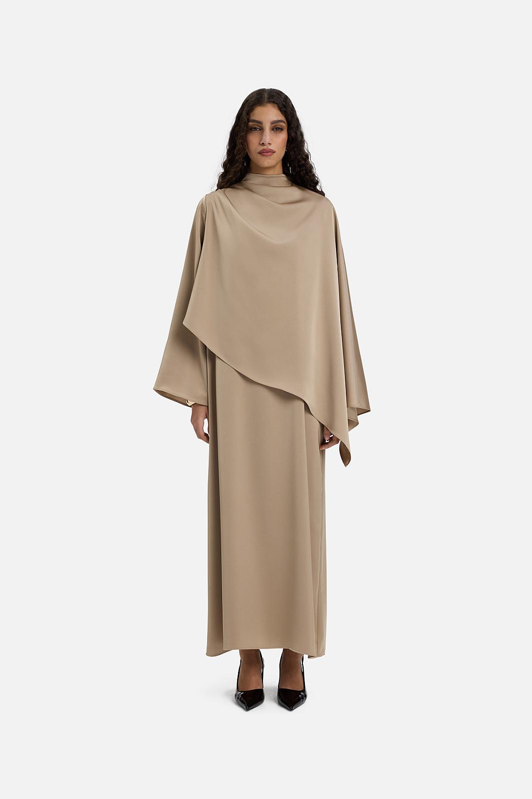 Asymmetric Cape Dress